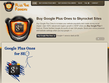 Tablet Screenshot of plusonefoundry.com